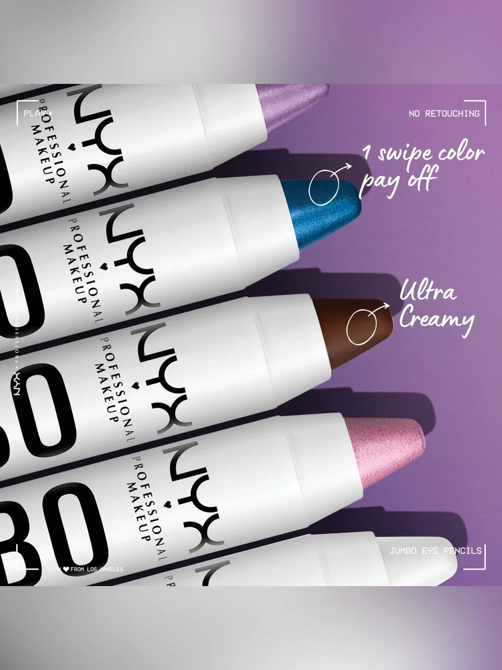 NYX Jumbo Eye Pencil All-In-One Eyeshadow Eyeliner Pencil - Blueberry Pop, NEW